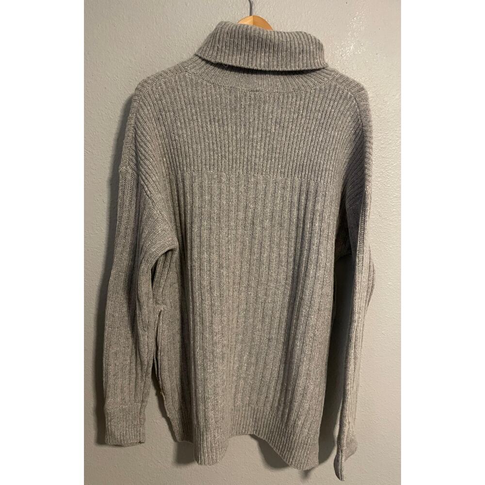 Sweaty Betty Tunic Sweater Womens M L Gray Wool Cashmere Knit Turtleneck